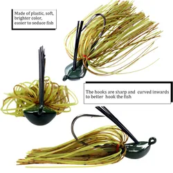 THKFISH Señuelo Buzzbait sin malezas - Jig head metálico para lubina
