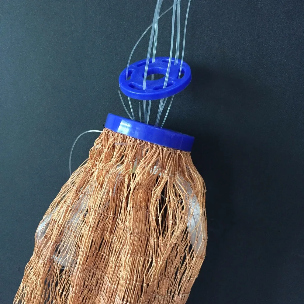 Red fundida Finefish-USA, línea marrón fuerte, red de pesca, red de caza para pescar, malla pequeña, redes para lanzar a mano - imagen 5