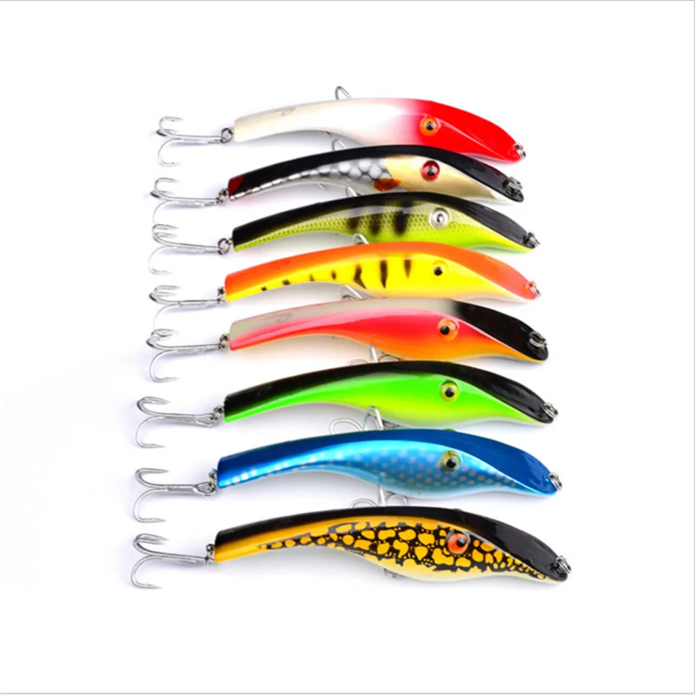 FISHINAPOT-señuelo de pesca Artificial, cebo de lápiz grande de 150mm/42g, Crankbait, Lucio, ojos 3D, aparejos de pesca de plástico Wobbler, 1 ud. - imagen 2