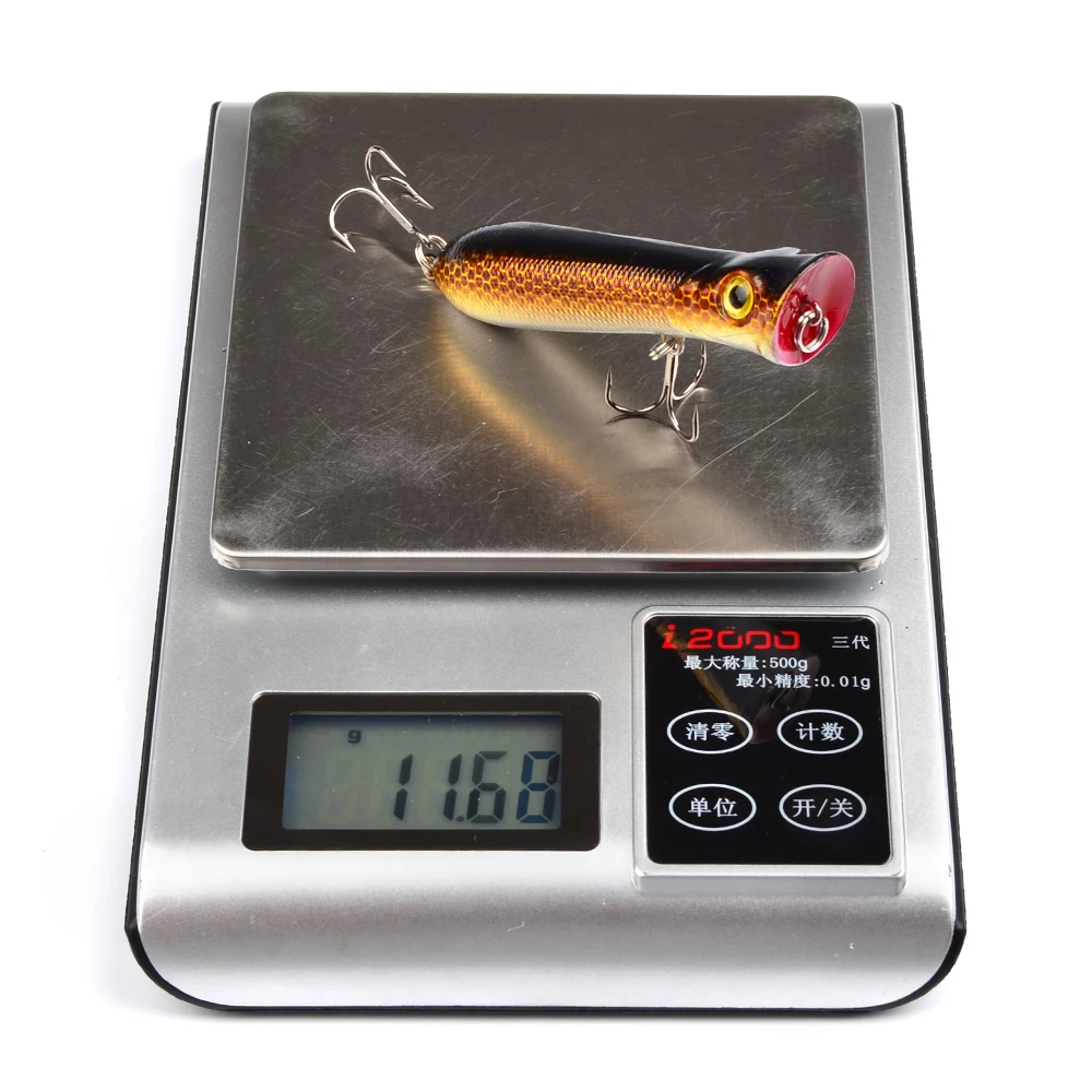 Señuelo de Pesca Popper Wobblers 8cm 11,6g flotante Isca cebo duro Artificial Crankbait Bass Pike Pesca Japón aparejos de Pesca de carpa