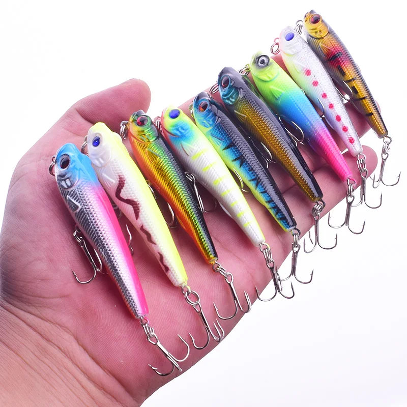 Señuelo de Pesca de lápiz, 55mm, 8,2g, Topwater, flotante, Wobbler, cebo duro Artificial, Crankbait, Pesca de Minnows, aparejos de Pesca, 1 ud. - imagen 3