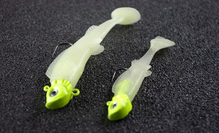 Señuelo de pesca nocturno que brilla en vivo, súper pez, calidad sin viento, anzuelo único, cabeza de anzuelo, cebo suave, 9g, 16g - imagen 2