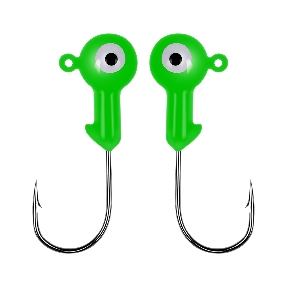 Anzuelos grandes de pesca de cabeza redonda, cebos de pesca de 1G-2G-4G-5G-7g-10g, 5 colores, 100 unids/lote - imagen 3