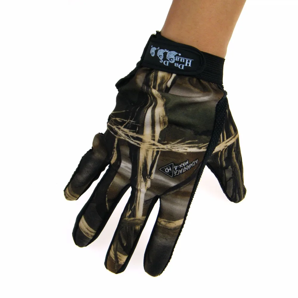 THKFISH 5 guantes de pesca con dedos completos, guantes de pesca con estampado de camuflaje y caza, guantes antideslizantes para deportes al aire libre - imagen 2