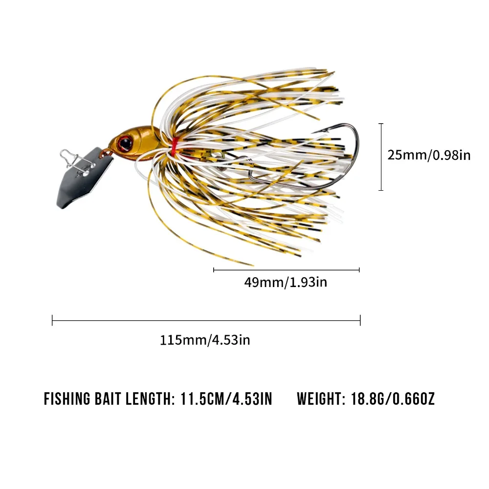Señuelos de Pesca de lubina, cebo para agua salada y dulce, VIB, Crankbait, Spinnerbait, 18g, 1 ud. - imagen 3