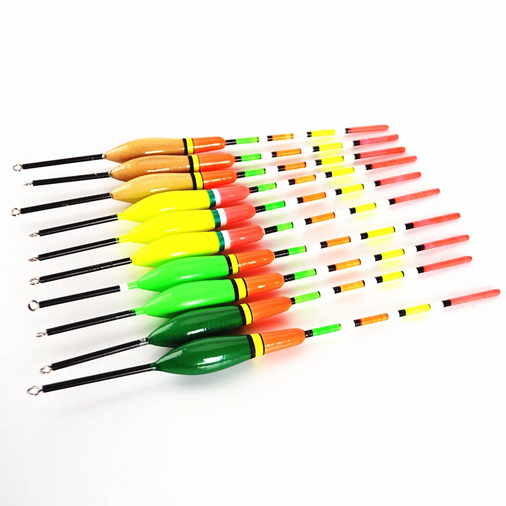 NGB 10 Uds. Flotador de pesca de abeto Barguzinsky 2G 5G mezcla de colores Bobber Boyas flotadores accesorios de pesca de carpa - imagen 2