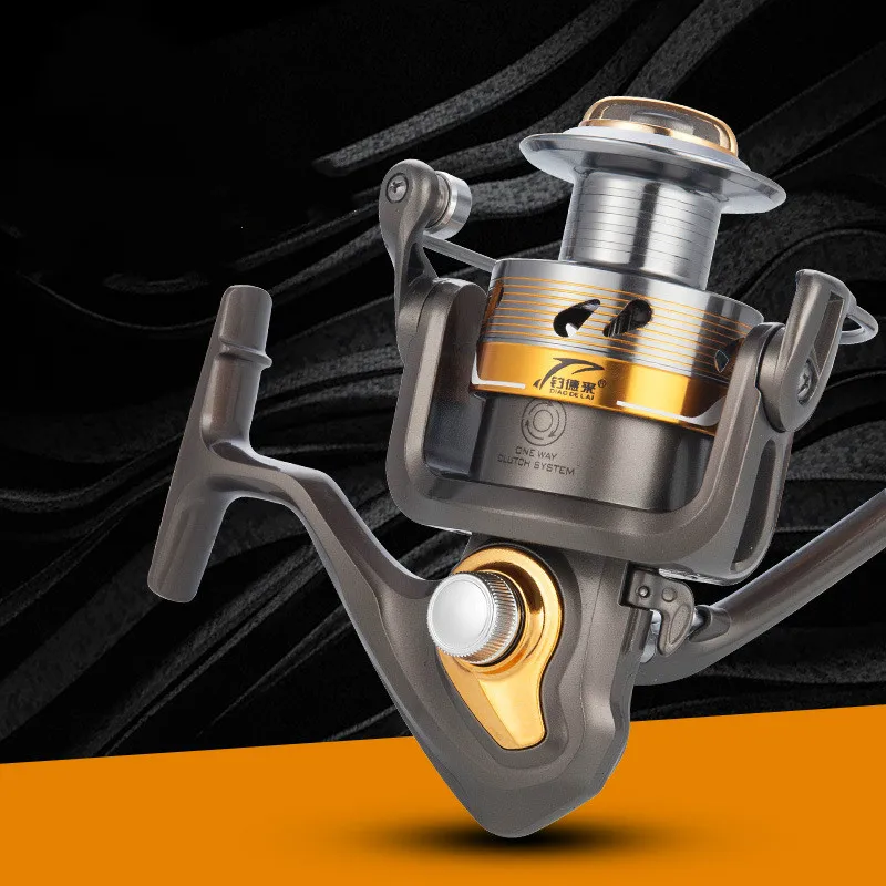 Rueda giratoria de precarga, cabezal de metal sin marco, rueda de caña de pescar de mar, equipo de pesca de carretera - imagen 2