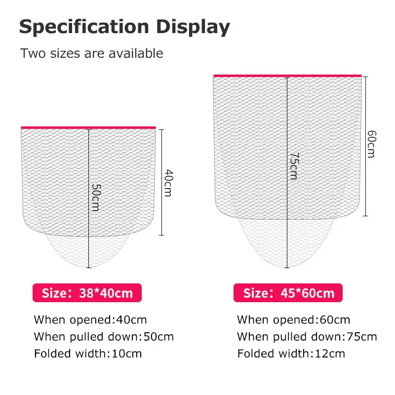 Red de pesca triangular plegable, aleación de aluminio, 40cm/60cm de profundidad, portátil - imagen 3