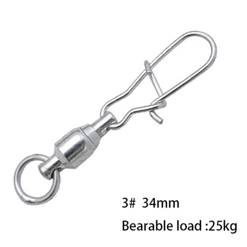 Broche Giratorio Acero Inoxidable – Conector para Señuelos de Pesca - imagen 5