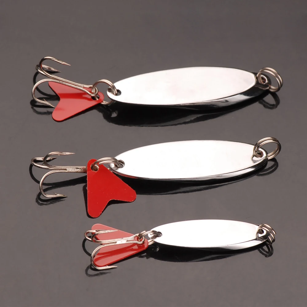 BASSKING-señuelo de Pesca con cuchara de Metal, anzuelo triple, plantilla de cebo duro, Isca Artificial Para Pesca, 2 piezas, 5g, 10g, 14g - imagen 2