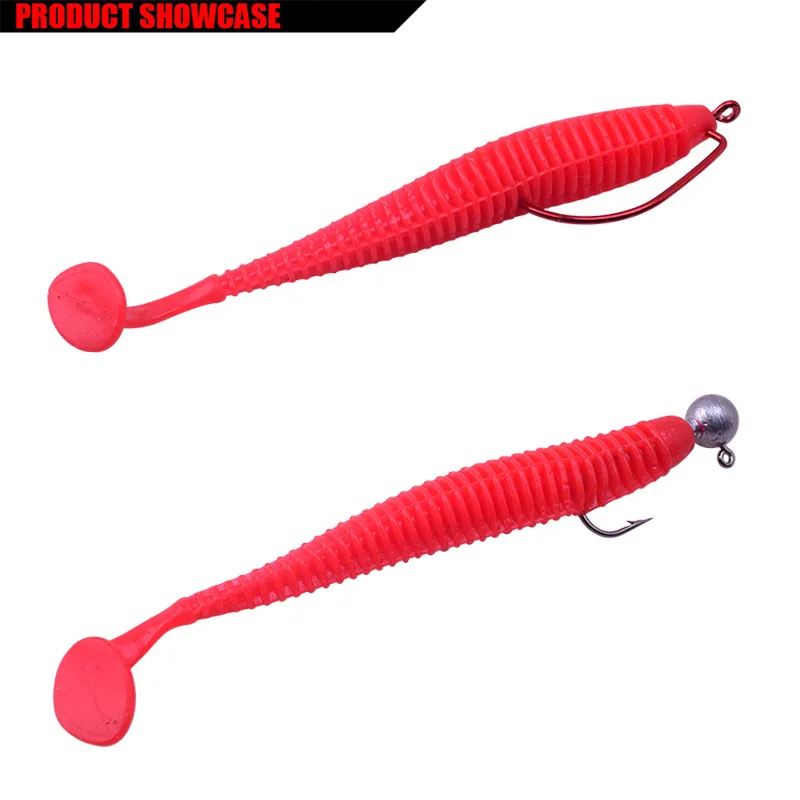Anzuelos de pesca Wobblers de 95mm y 3g, cebo blando de rombos de silicona, trucha, Lucio, Swimbaits, aparejos, 10 unids/lote - imagen 5
