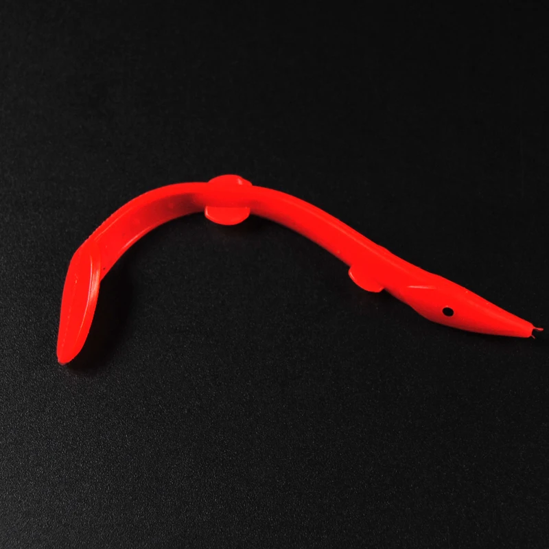 Bimoo 50/100 Uds 8,5 cm 1,15g naranja azul negro estilo Anguila señuelos de gelatina Pollock cebo de pesca señuelo de pesca cebo suave - imagen 2