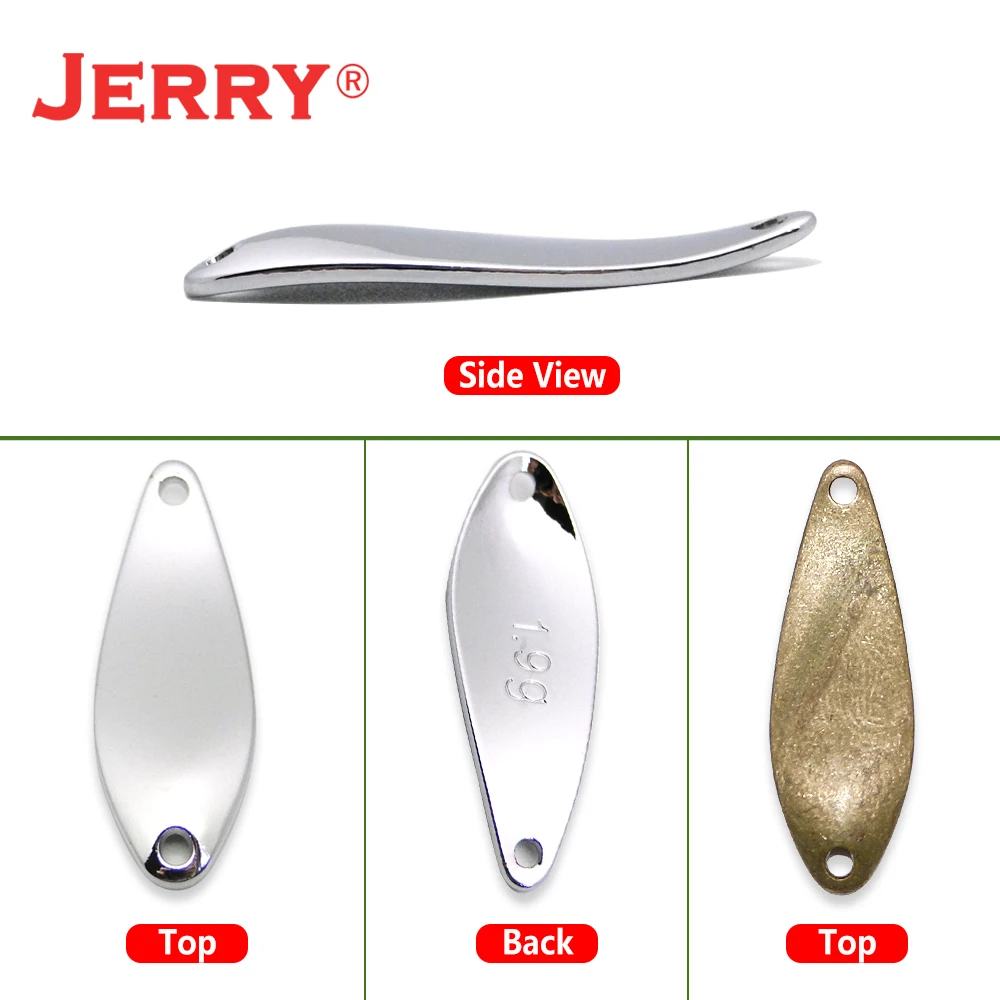 Jerry-Micro cucharas de pesca de latón, cebo Artificial de Metal para agua dulce, 1,8g, 2,4g - imagen 2