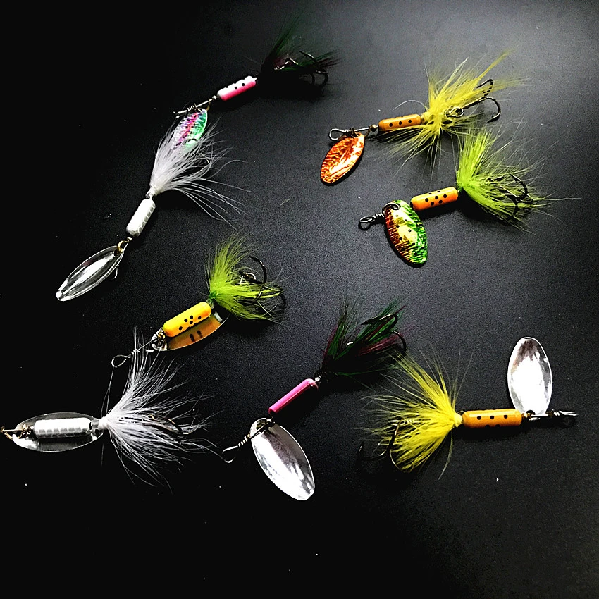 Cebos wobber de pesca, aparejos de señuelo de buceo profundo twitch hundimiento VIBE, spinner cuchara señuelo pequeño mini cebo de metal para peces, 40 Uds. 3,58g - imagen 3