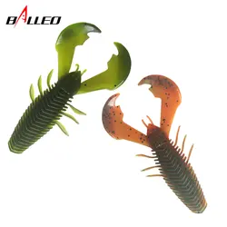 Señuelos blandos de silicona para pesca de camarones, anzuelos Wobblers, aparejos de lubina, 10cm, 10,4g, 3 unidades