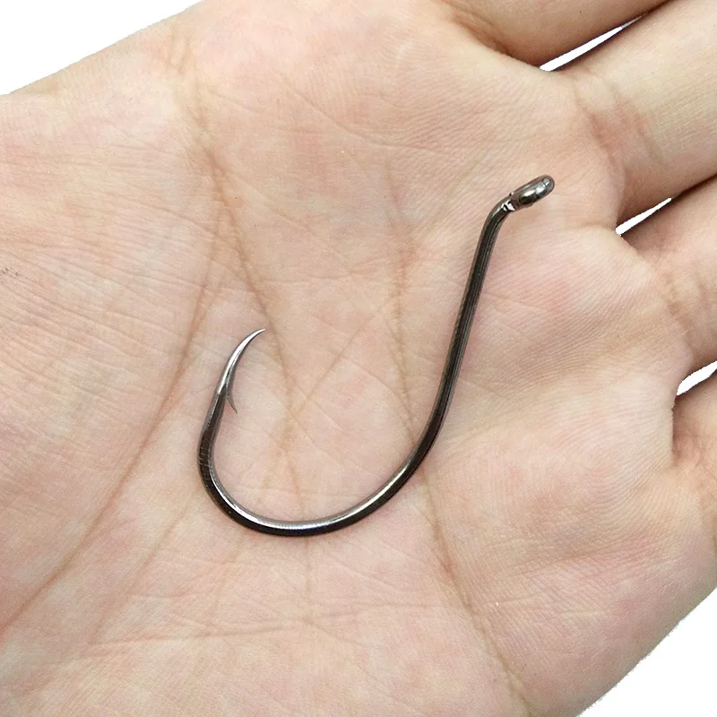 Hyaena-anzuelos de pesca de acero con alto contenido de carbono, 50 unidades, 8299, cebo de pico de pulpo, tamaño 1 #2 #6 #8 #2/0 3/0 4/0 5/0 6/0 - imagen 2