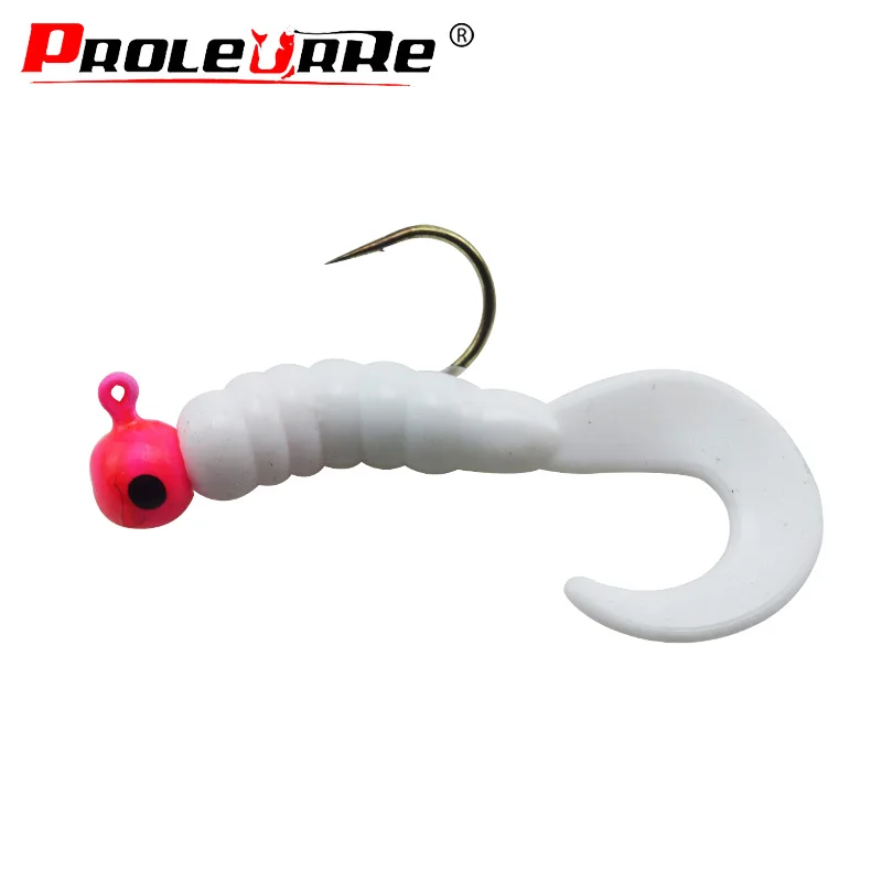7 unids/lote cebo suave con gancho gusano cachorro realista Jig Head Señuelos de Pesca de silicona 4,8 cm 2,7g Jerkbaits Swimbait Pesca aparejos de lubina - imagen 3