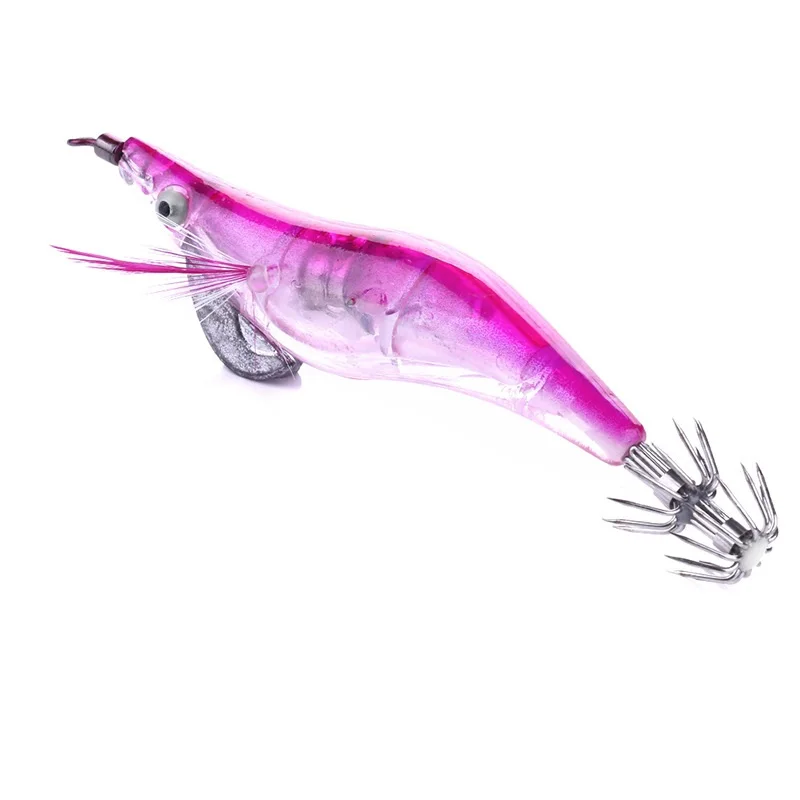 Señuelo luminoso electrónico para pesca de camarones, plantilla de calamar, 10,5 cm, 12g, pesca nocturna, señuelo de calamar, aparejos de lubina, 6 uds. - imagen 4