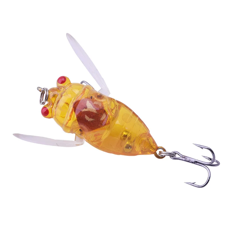 1 Uds. Señuelo de Pesca de insectos Topwater 4,7 cm 6g cebo duro Bass Crankbait plantilla voladora wobbler aparejos de Pesca cicada Pesca de carpa Pesca - imagen 4