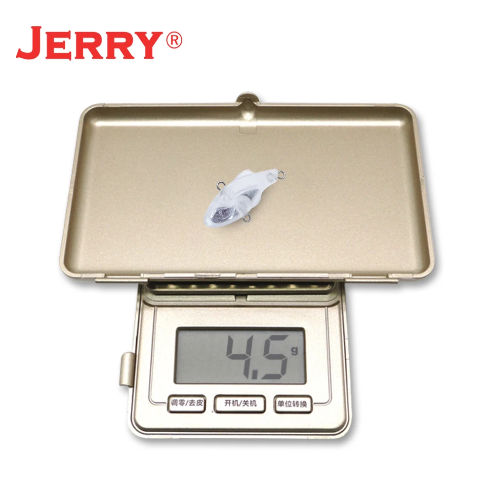 Jerry Beany-señuelo de pesca de 35mm, cebo duro sin pintar, en blanco, señuelo de hundimiento VIB - imagen 5