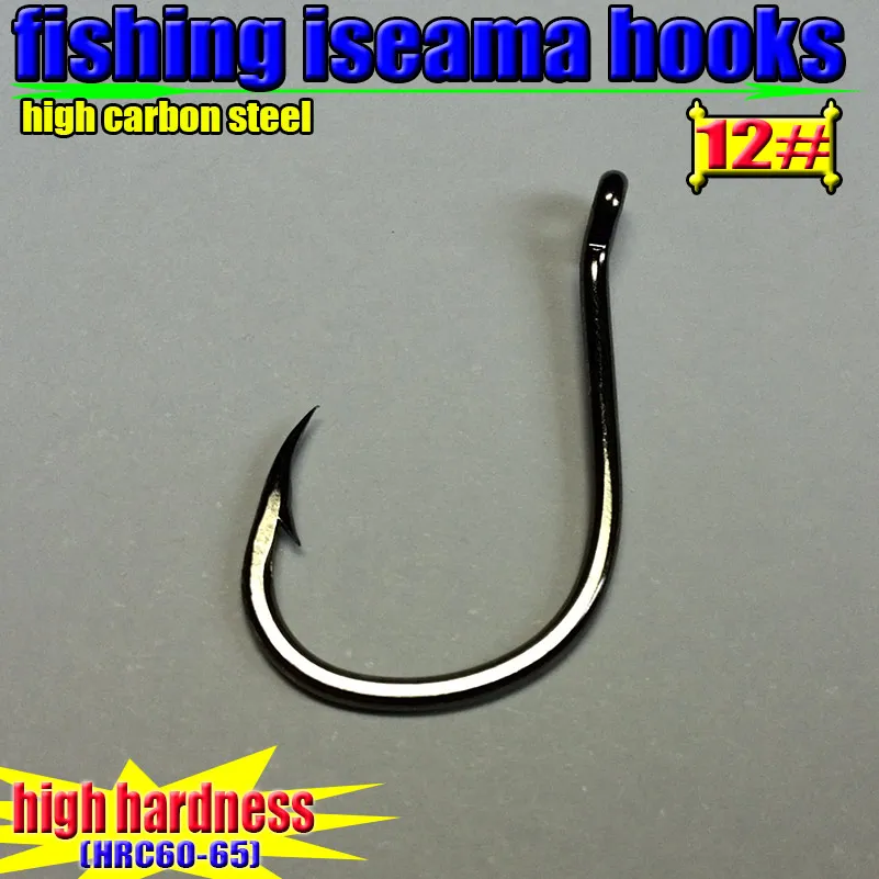 Iseama anzuelos de alta dureza tamaños 5-12 para pesca