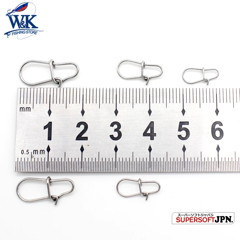 Broche de pesca, 5 tipos de tamaños, 105 Uds., juego de accesorios de pesca en caja, bloqueo de alta calidad, conector de cebo de acero inoxidable - imagen 5