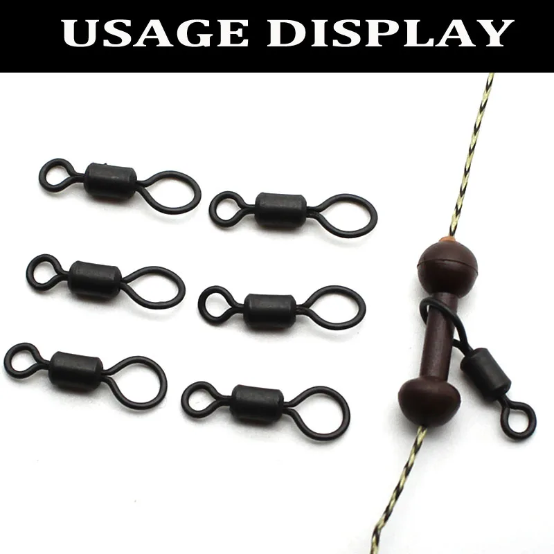 Juego de eslabones antideslumbrantes para pesca de carpa, aparejos de pesca de carpa, tamaño UK 8, 30 unidades - imagen 5