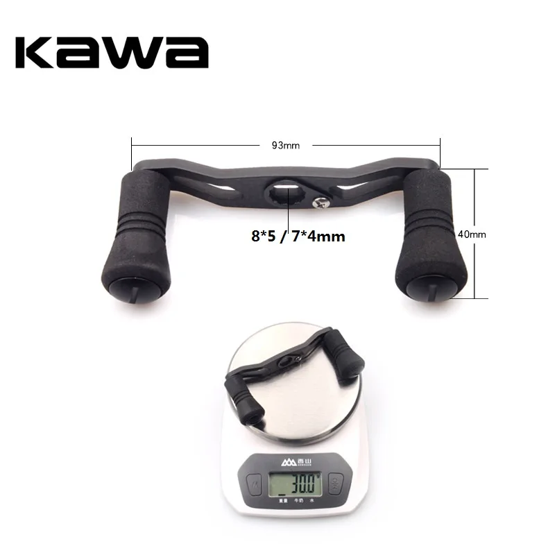 KAWA-mango de carrete de pesca de fibra de carbono para Baitcasting, perilla Eva, tamaño de Agujero 7x4/8x5mm, longitud 93mm, envío gratis - imagen 4