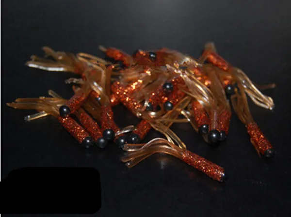 100 Uds 5cm material de silicona suave smash mosca señuelo cebos tubo suave señuelos con falda tubo suave señuelo pesca en agua - imagen 2