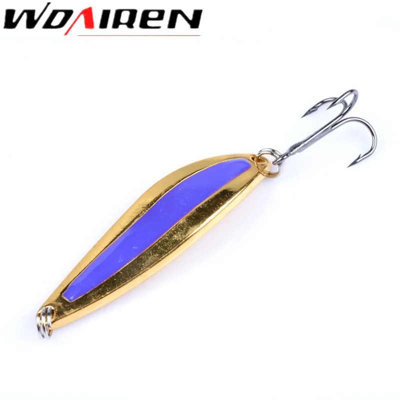 Señuelos de Pesca Wobbler, cebos giratorios, cucharas de 7,5g, lubina Artificial, lentejuelas duras, anzuelos de Metal y acero, 1 unidad - imagen 4