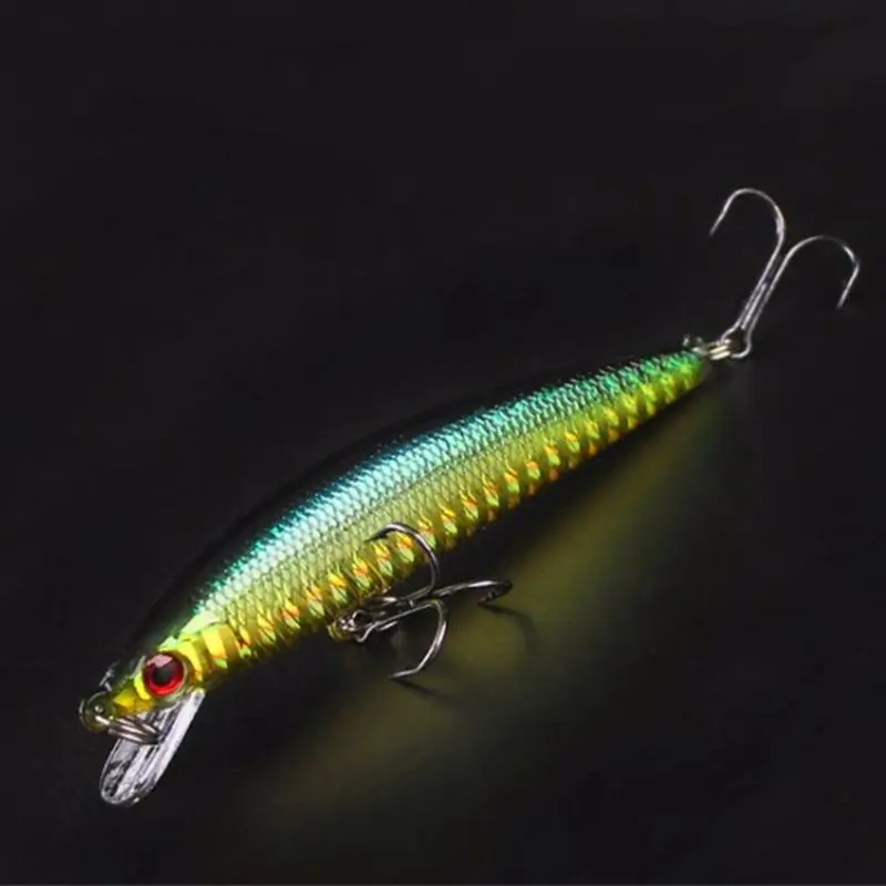 FISHINAPOT-señuelo de pesca con forma de pececillo, cebo Artificial duro con ojos 3D, Wobblers Isca 6 #, anzuelos, 1 unidad, 8g/8,5 cm - imagen 2