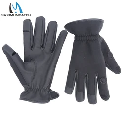 Maximumcatch 1 par de guantes de pesca de neopreno elásticos impermeables antideslizantes guantes para clima frío para hombres mujeres caza al aire libre