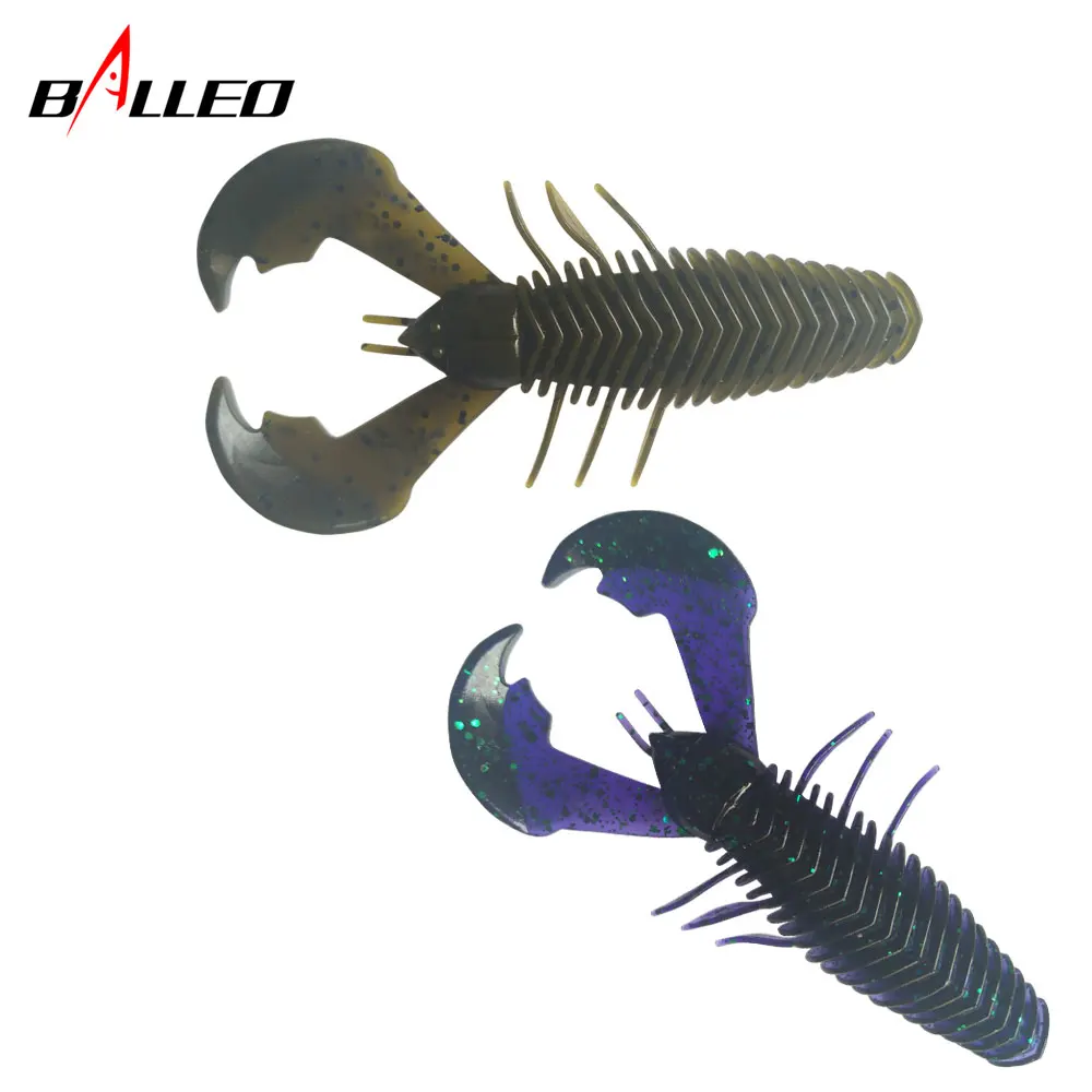 Señuelos blandos de silicona para pesca de camarones, anzuelos Wobblers, aparejos de lubina, 10cm, 10,4g, 3 unidades