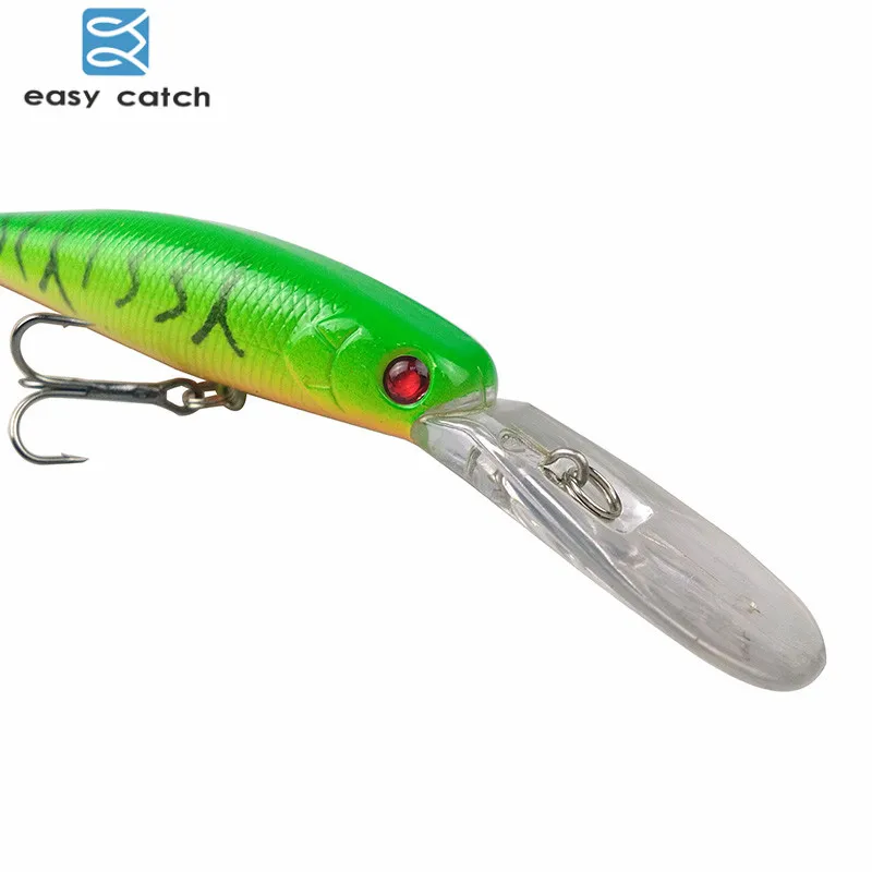 Easy Catch-Señuelos de Pesca de pececillos, Wobblers 3D flotantes de plástico duro Artificial, 12,5 cm, 13,4g, 10 unidades - imagen 5