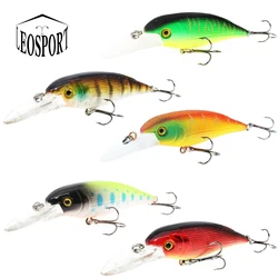 Señuelos de Pesca de alta calidad, 1 unidad, 6 colores disponibles, mini cebo de 4cm/3,2g, Crankbait Wobblers, aparejos de pesca 6 # anzuelos