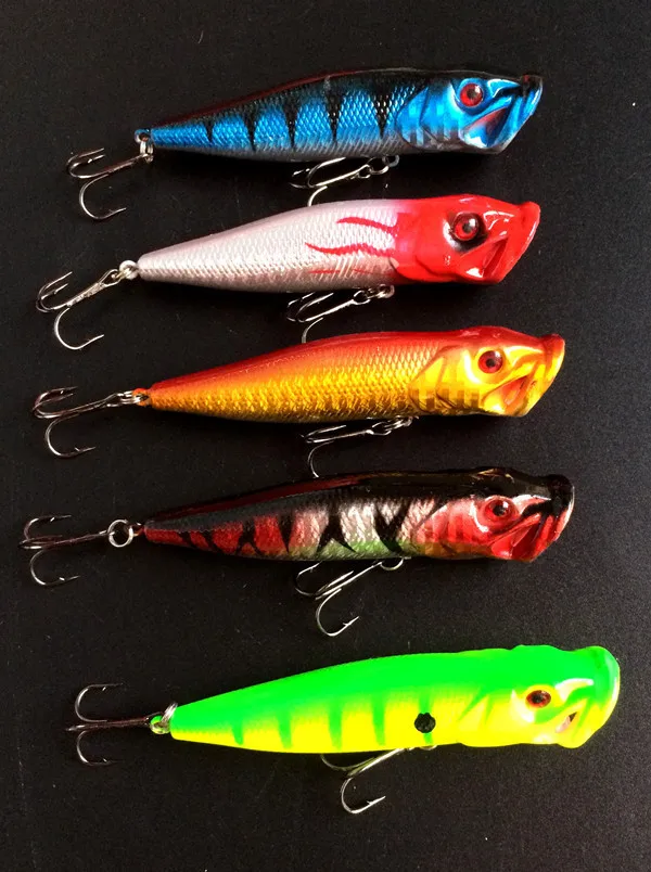 Señuelo de pesca de agua superior Popper cebo duro boca grande Bass Poper señuelos artificiales 9cm 12g gran oferta 1 piezas - imagen 4