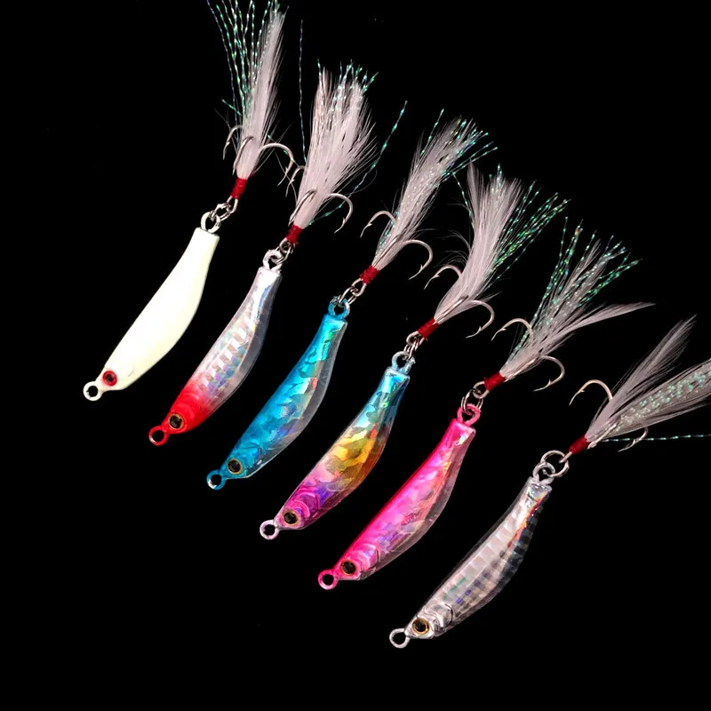 1 pieza venta plantillas de vibración lenta pesca Jigbait señuelo cebo de Metal largo elenco Shore lanzamiento brillo señuelos artificiales 4,9 cm/20g - imagen 3
