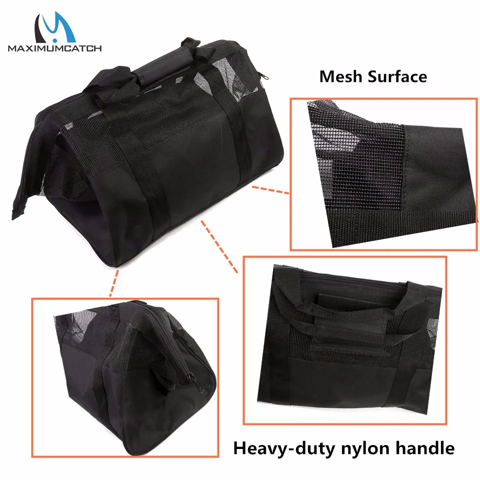 Bolsa para vadear de pesca Maximumcatch con cambiador, bolsa para pesca con mosca con ventilación de malla de PVC, 45x30x30cm (17,72x11,81x11,81 pulgadas) - imagen 5
