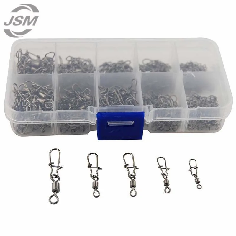 JSM-Juego de conectores giratorios de pesca, con caja, accesorios de pesca de carpa, 210 Uds. - imagen 5