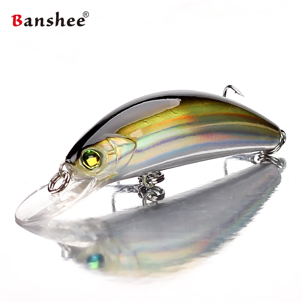 Banshee 45mm 4,7g Crankbaits de mar pesca Wobbler para Lucio Mini Crankbait flotante Minnow señuelo de pesca lubina cebo duro Artificial - imagen 4