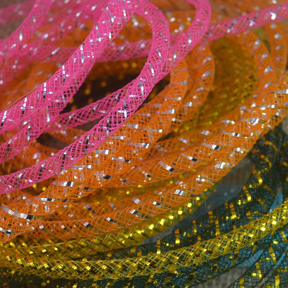 MNFT-tubo de atado de moscas de Color multicolor, malla dorada, azul, verde, Beige, rosa, naranja, Material Flash para el cuerpo del pez para pesca - imagen 2