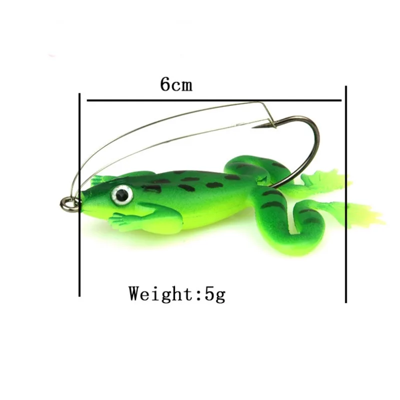 Señuelo de rana Frog 6cm 5,2g – Vinilo con anzuelo para black bass - imagen 3