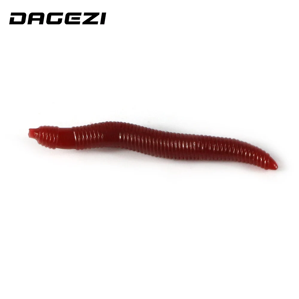 DAGEZI-SEÑUELOS DE gusano rojo olores, 4cm, cebo suave, conjunto de Señuelos de Pesca suave de carpa, aparejos de pesca artificiales 38 - imagen 2
