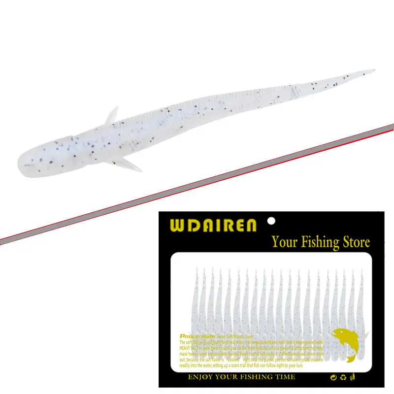 Señuelos blandos de gusano para Pesca, anzuelos blandos artificiales de carpa, 1,3g, 7,5 cm, lote de 20 unidades - imagen 4