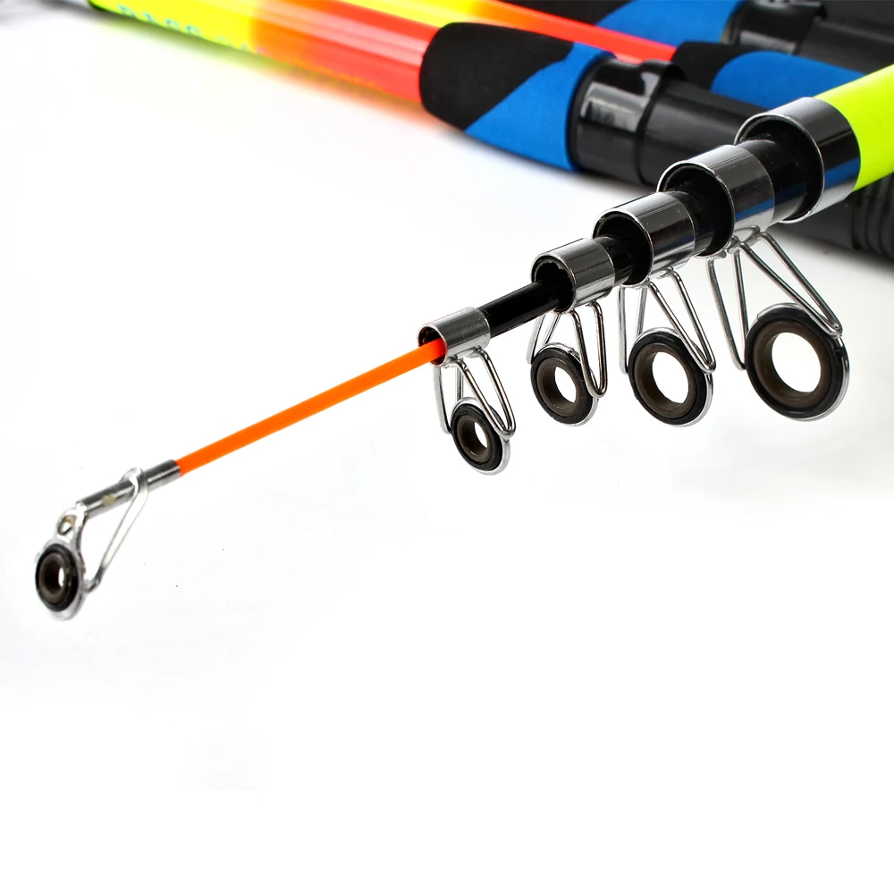 FISH KING-plástico reforzado con fibra de vidrio, 2,1 m, 2,4 m, 2,7 m, 3m, caña de pescar, aparejo de caña de pescar portabletelescópica - imagen 3