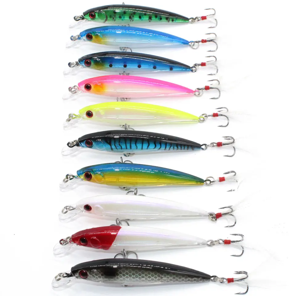 LEOSPORT-señuelo duro para pesca de carpa, cebo láser para pececillos, swimbait, Wobbler, trucha, mosca dura, 7g/9cm - imagen 4