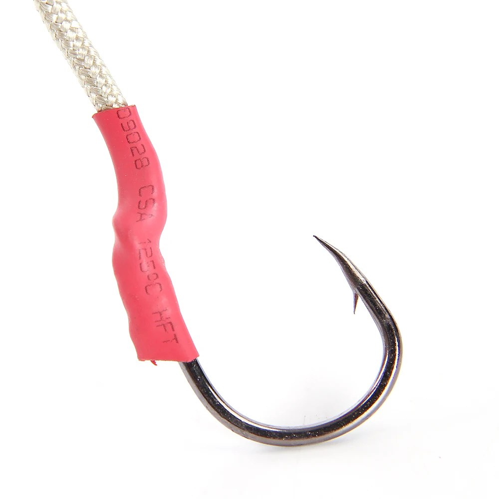 NGB 2PCS Anzuelo de pesca en el mar Assist 5/0 # -12/0 #   Accesorios de pesca con anzuelo de cabeza de plantilla de atún de acero inoxidable - imagen 2