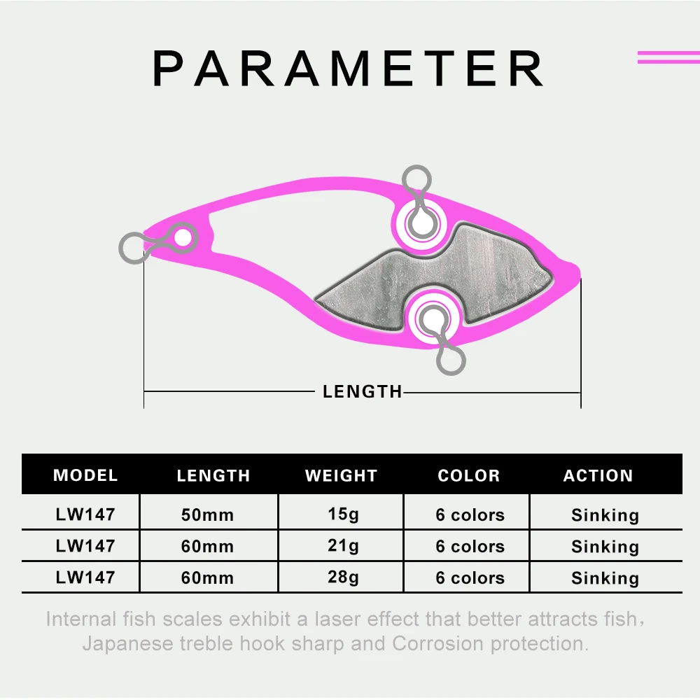 Hunthouse-señuelo de pesca giratorio VIB 2019, cebo duro para pesca de perca, Lucio, 5/6cm, 15/21/28g, transparente con ojos 3D - imagen 4
