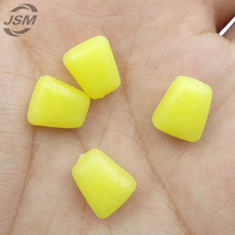 JSM-SEÑUELOS flotantes de goma para pesca de carpa, accesorios de pesca de maíz dulce, color amarillo, rosa y verde, 100 unidades - imagen 4
