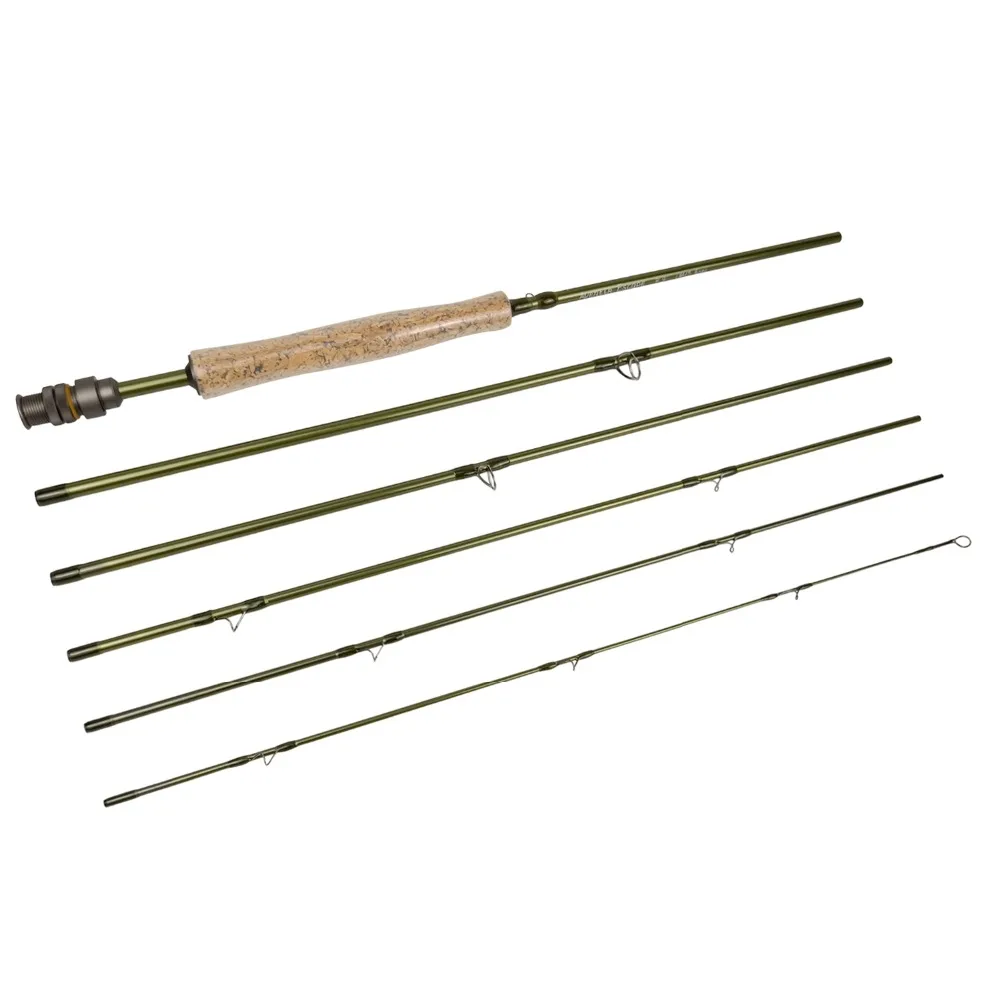 Aventik-cañas de pescar con mosca de viaje IM8 24T, 100% fibra de carbono, de acción rápida, ligeras, Color verde camuflaje rosa - imagen 4